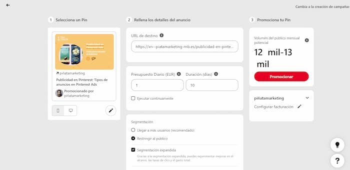 como hacer publicidad en pinterest